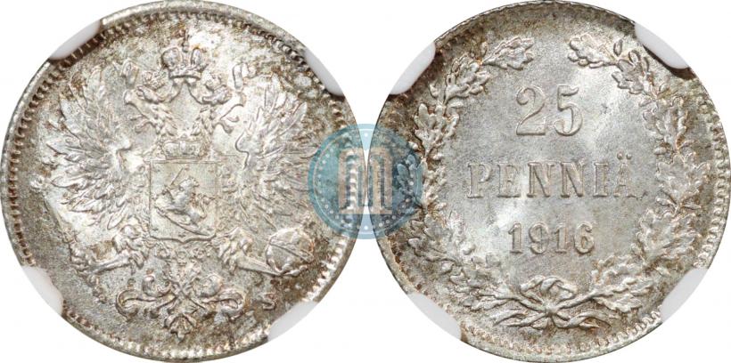 Picture 25 pennia 1916 year S 