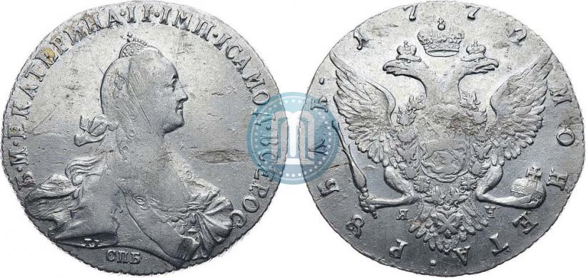 Picture 1 rouble 1772 year СПБ-ЯЧ-Т.I. 