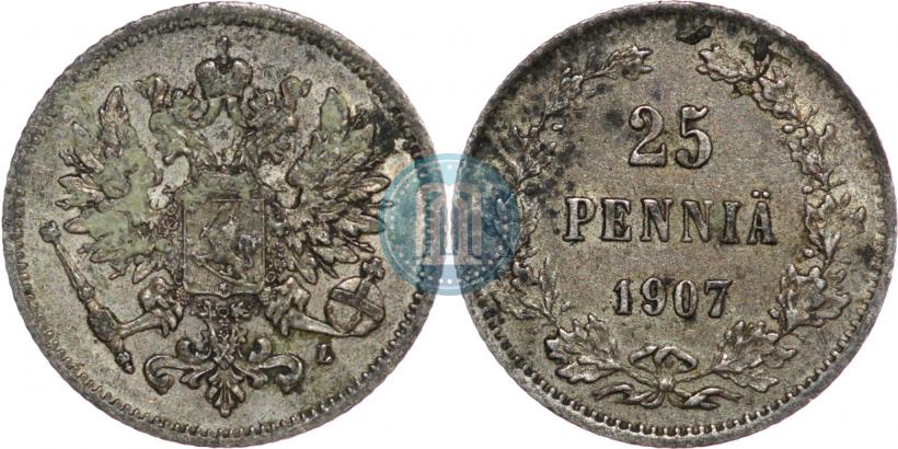 Picture 25 pennia 1907 year L 