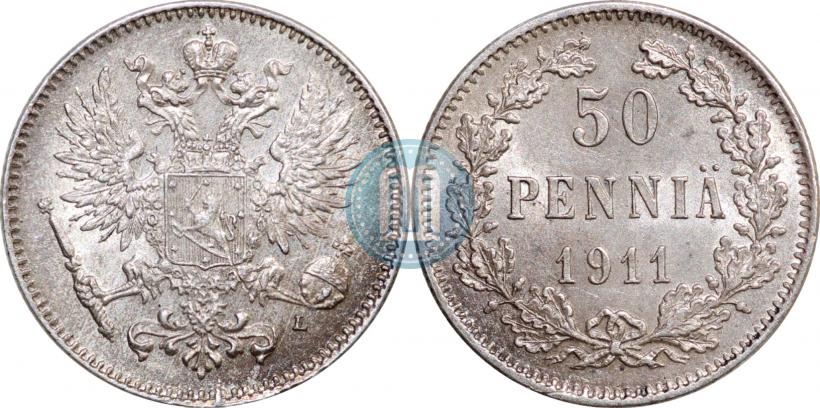 Picture 50 pennia 1911 year L 