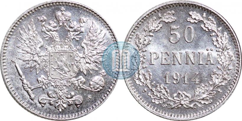 Picture 50 pennia 1914 year S 