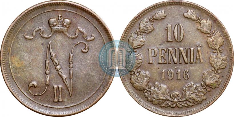 Picture 10 pennia 1916 year  