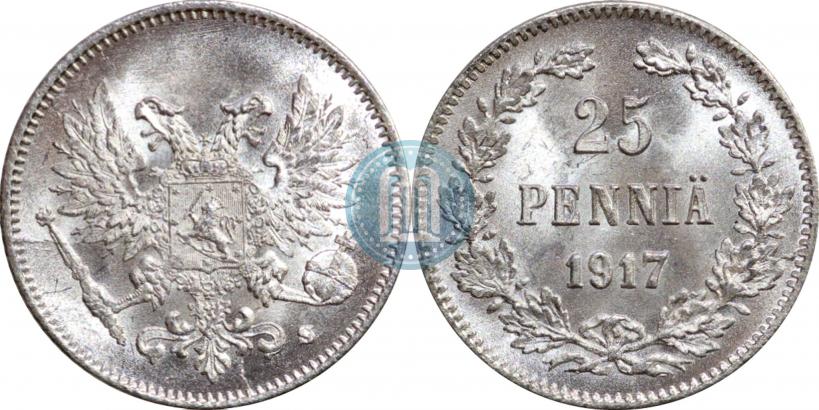 Picture 25 pennia 1917 year S 