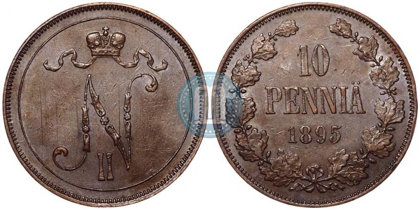 Picture 10 pennia 1895 year  