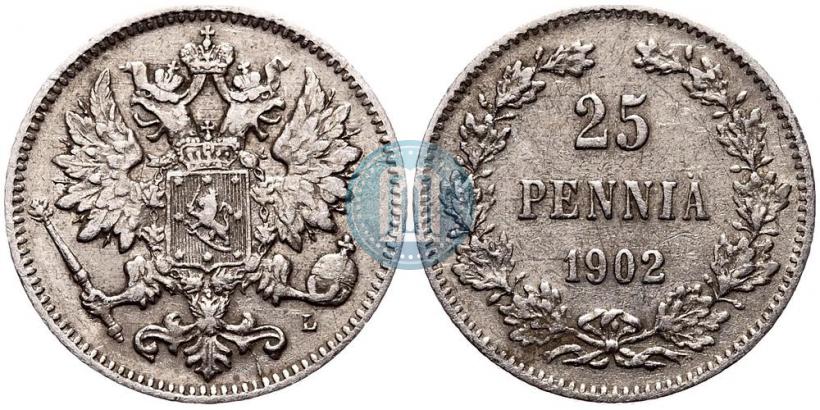 Picture 25 pennia 1902 year L 