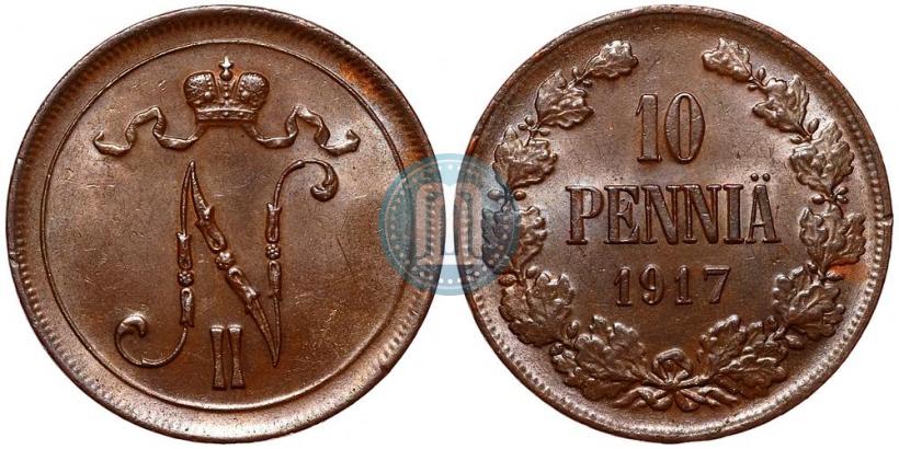 Picture 10 pennia 1917 year  