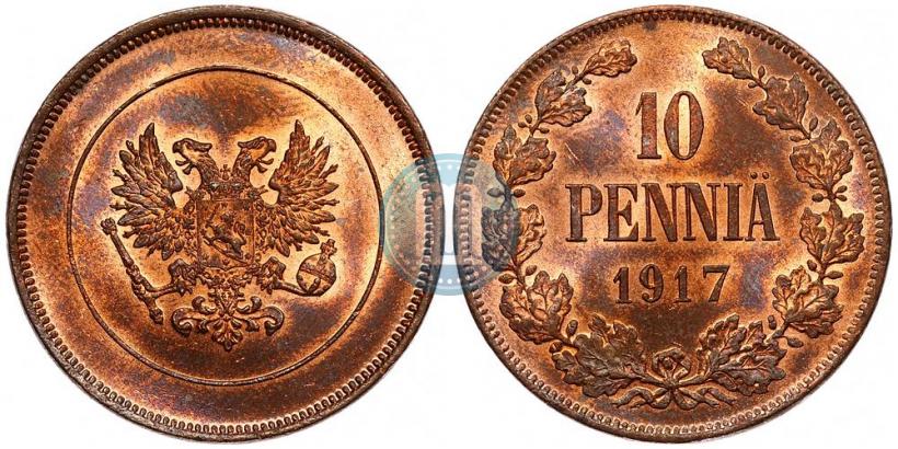 Picture 10 pennia 1917 year  