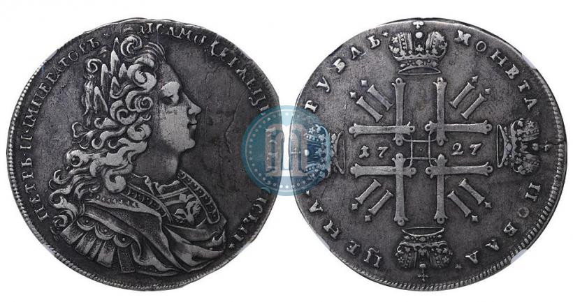 Picture 1 rouble 1727 year  "Moscow type"