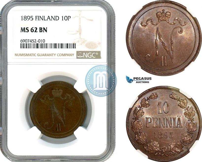 Picture 10 pennia 1895 year  