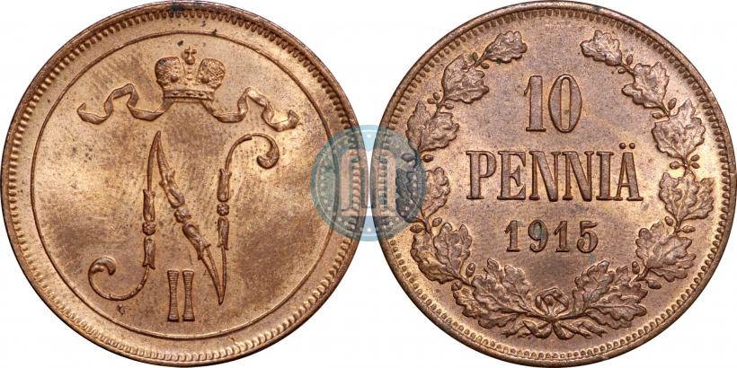 Picture 10 pennia 1915 year  