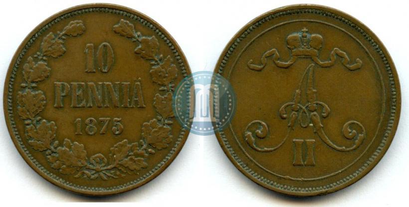 Picture 10 pennia 1875 year  