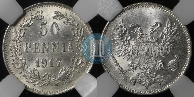 Фото 50 пенни 1917 года S 