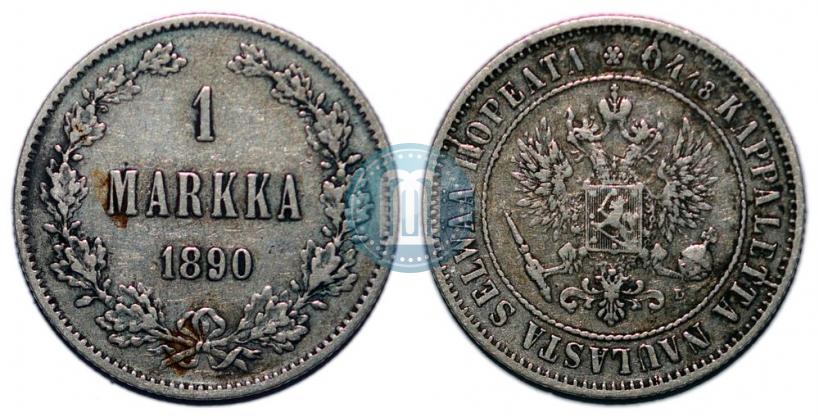 Picture 1 markka 1890 year L 