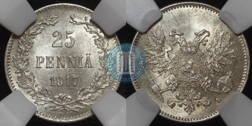 Picture 25 pennia 1917 year S 