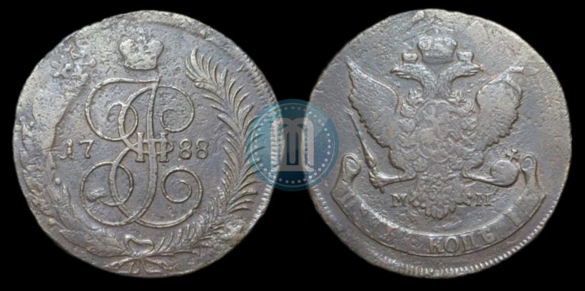 Фото 5 копеек 1788 года ММ 