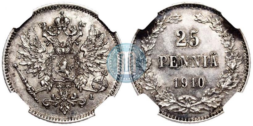 Picture 25 pennia 1910 year L 