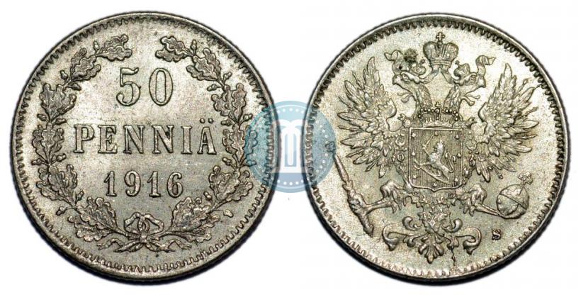 Фото 50 пенни 1916 года S 