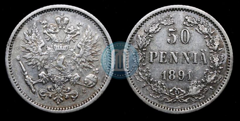 Picture 50 pennia 1891 year L 