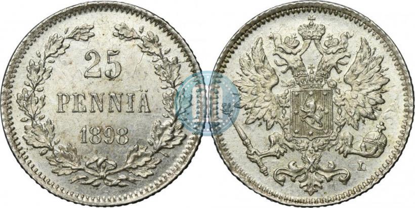 Picture 25 pennia 1898 year L 