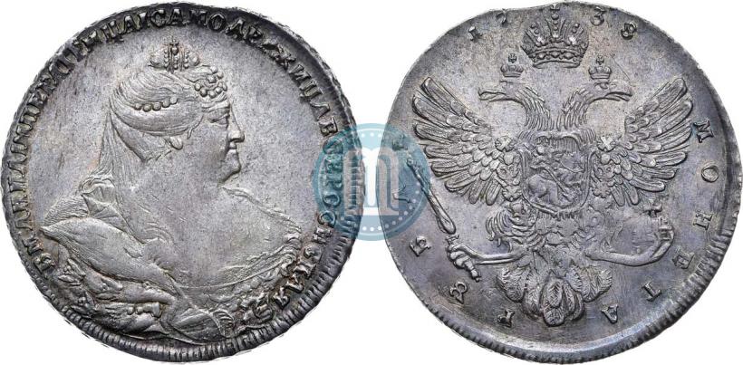 Picture 1 rouble 1738 year  "Moscow type"